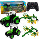 Remote Controlled Farm Tractor With Rake Rc Lights 1:24