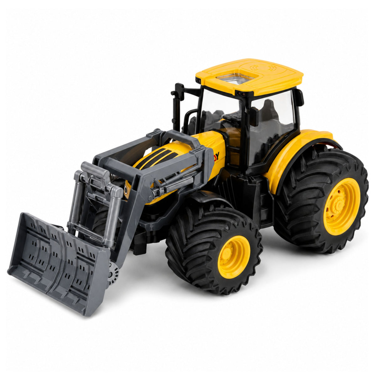 Agricultural Farm Tractor With Bulldozer Lights Sounds Yellow 1:24