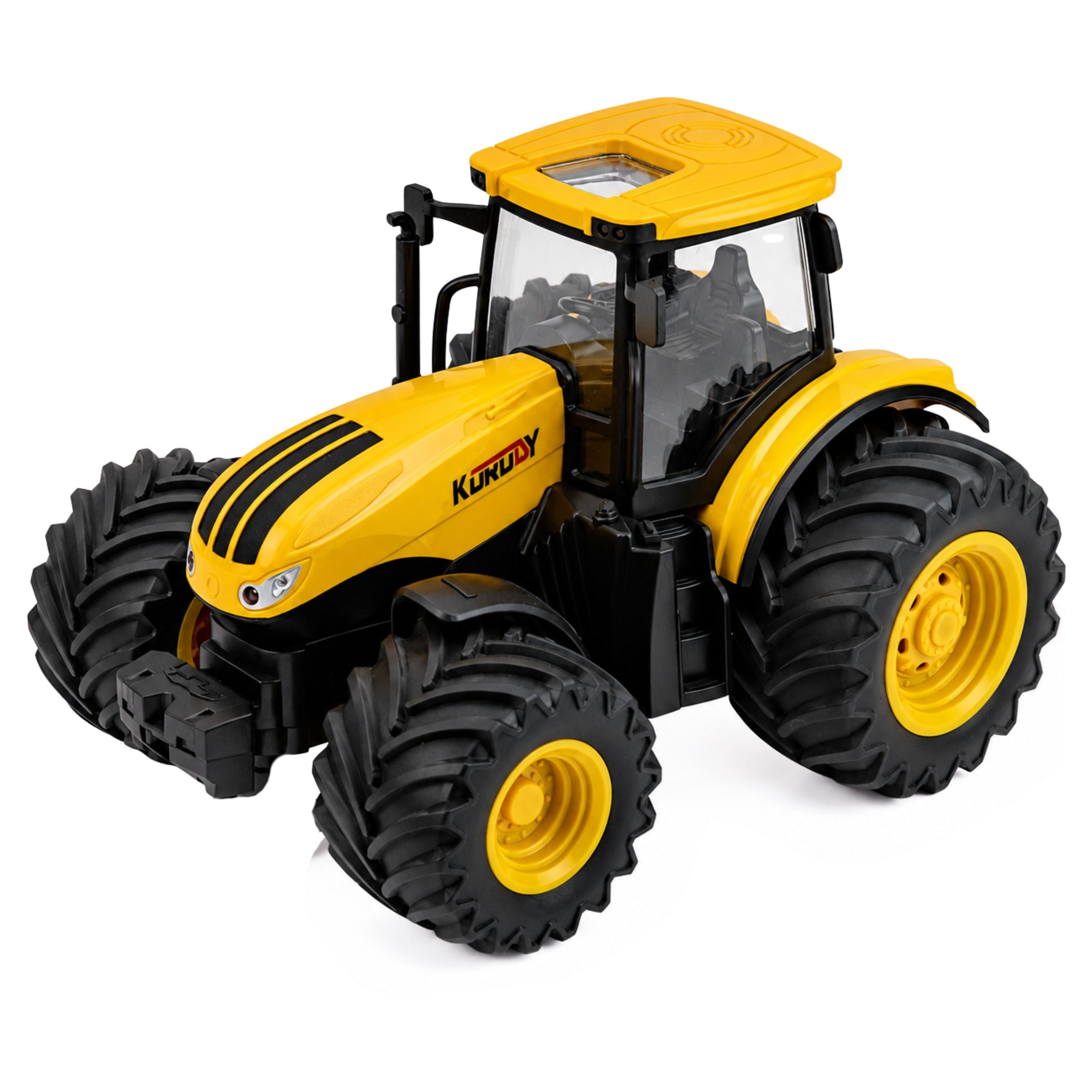Agricultural Tractor With Seeder And Cultivator Lights Sounds Yellow 1:24