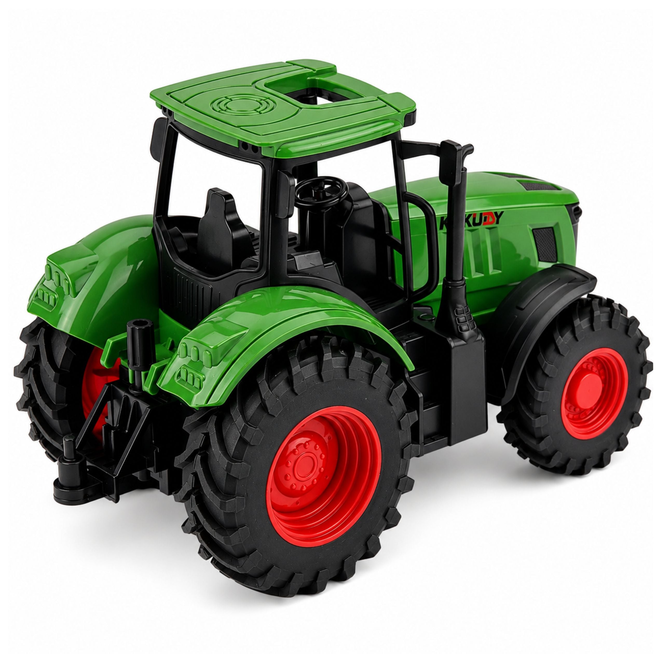 Agricultural Farm Tractor Rubber Wheels Green 1:24