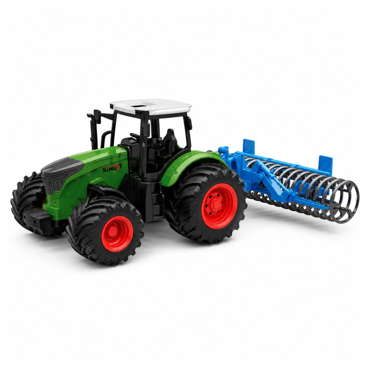 Trattore agricolo con rullo Verde 1:24