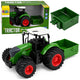 Agricultural Farm Tractor With Fertilizer Spreader Rubber Wheels Green 1:24