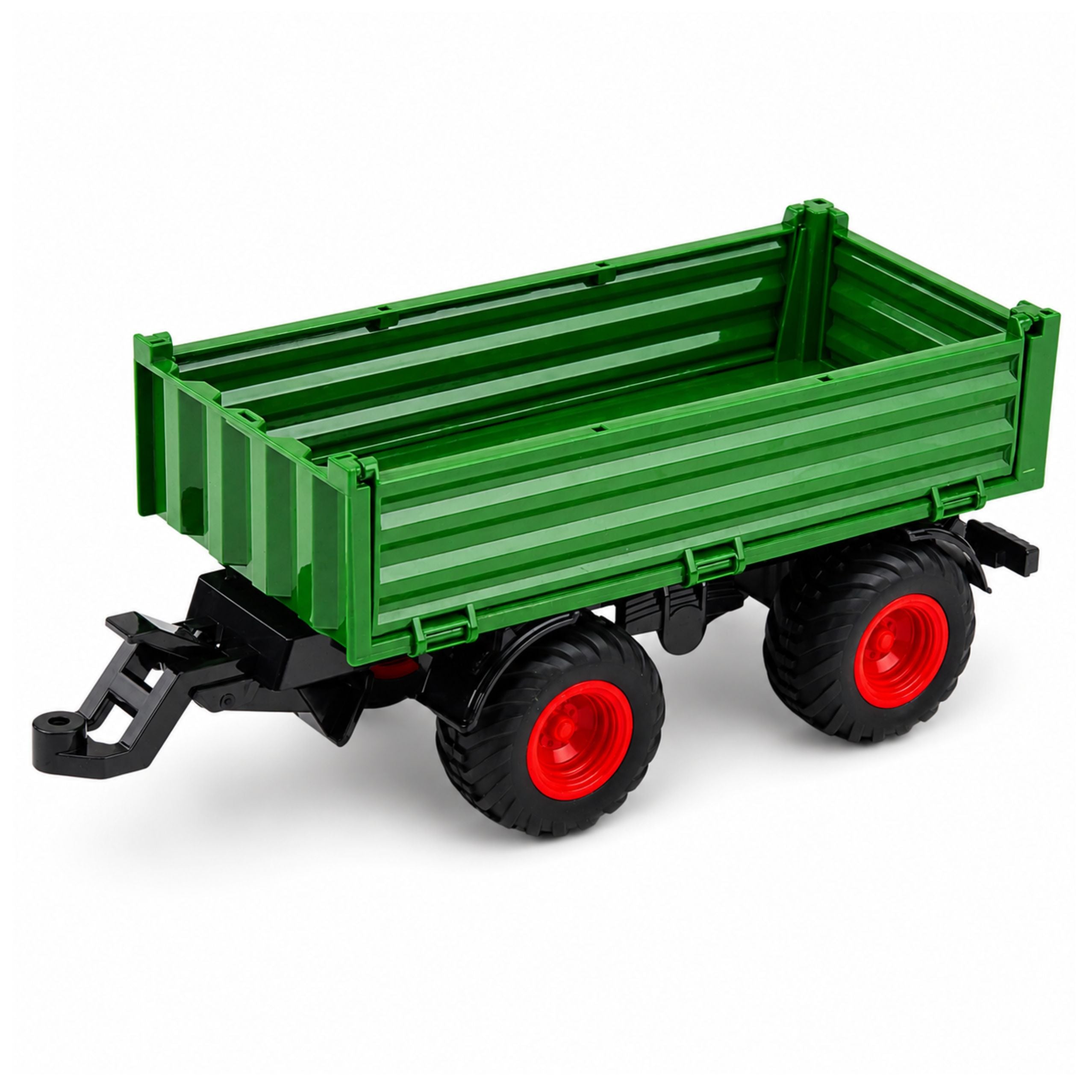 Agricultural Farm Tractor With Tipper Trailer Rubber Wheels Green 1:24