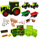 Farm Set With Tractor Agricultural Vehicles Animals Accessories 28 Pcs.