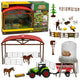 Set Fattoria Con Trattore Stalla Silo Figure Animali Attrezzi 49 Pz.