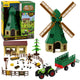 Farm Set With Tractor Windmill Stable Trailer And Animal Figures 45 Pieces.