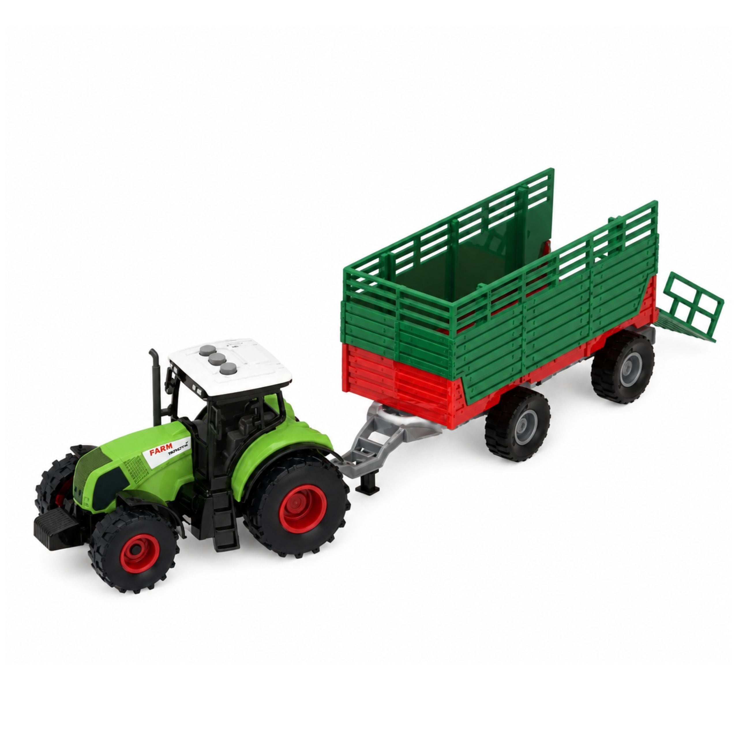 Farm Set With Tractor Windmill Stable Trailer And Animal Figures 45 Pieces.