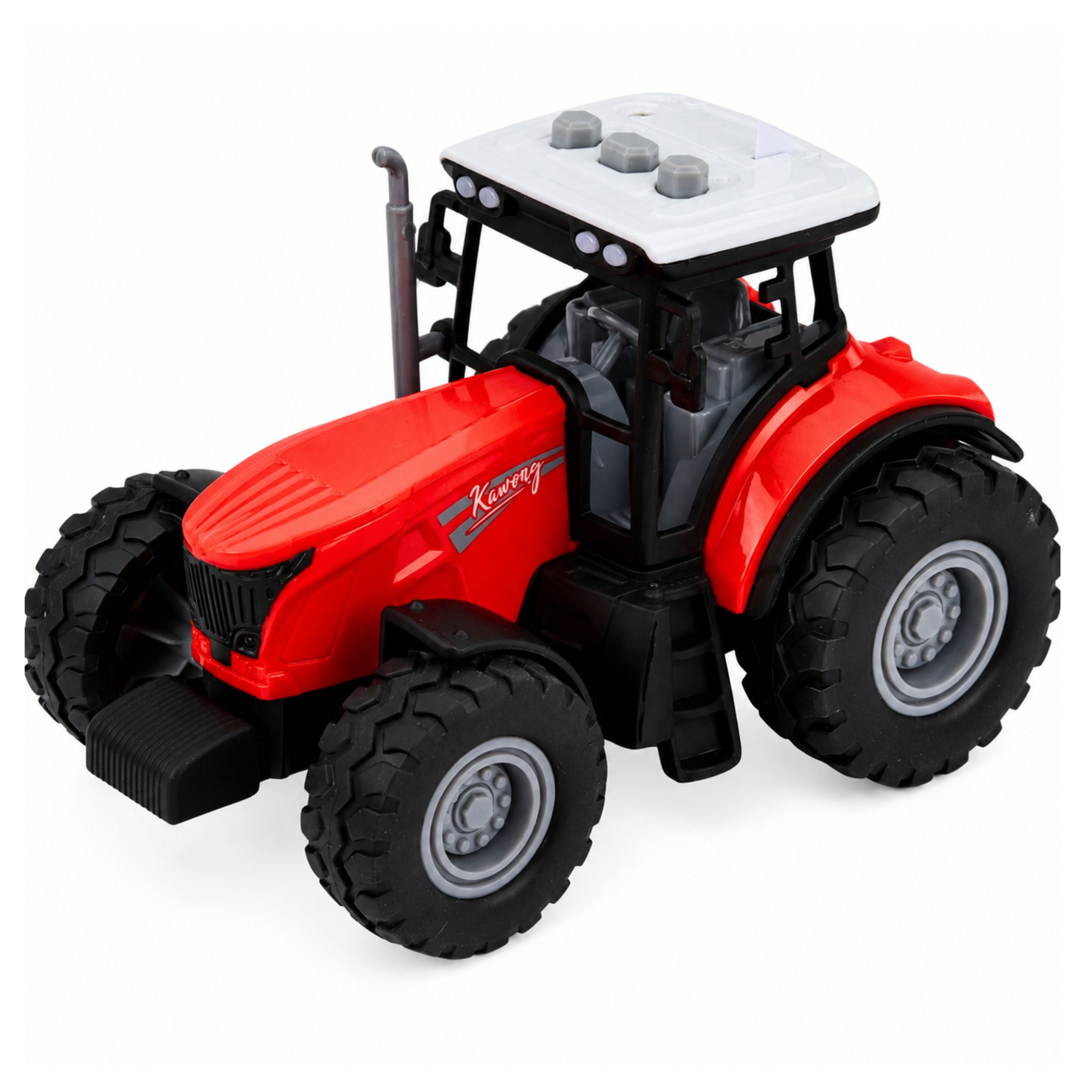 Tractor With Trailer For Transporting Animals Cow Figures Lights Sounds 4 Pcs.
