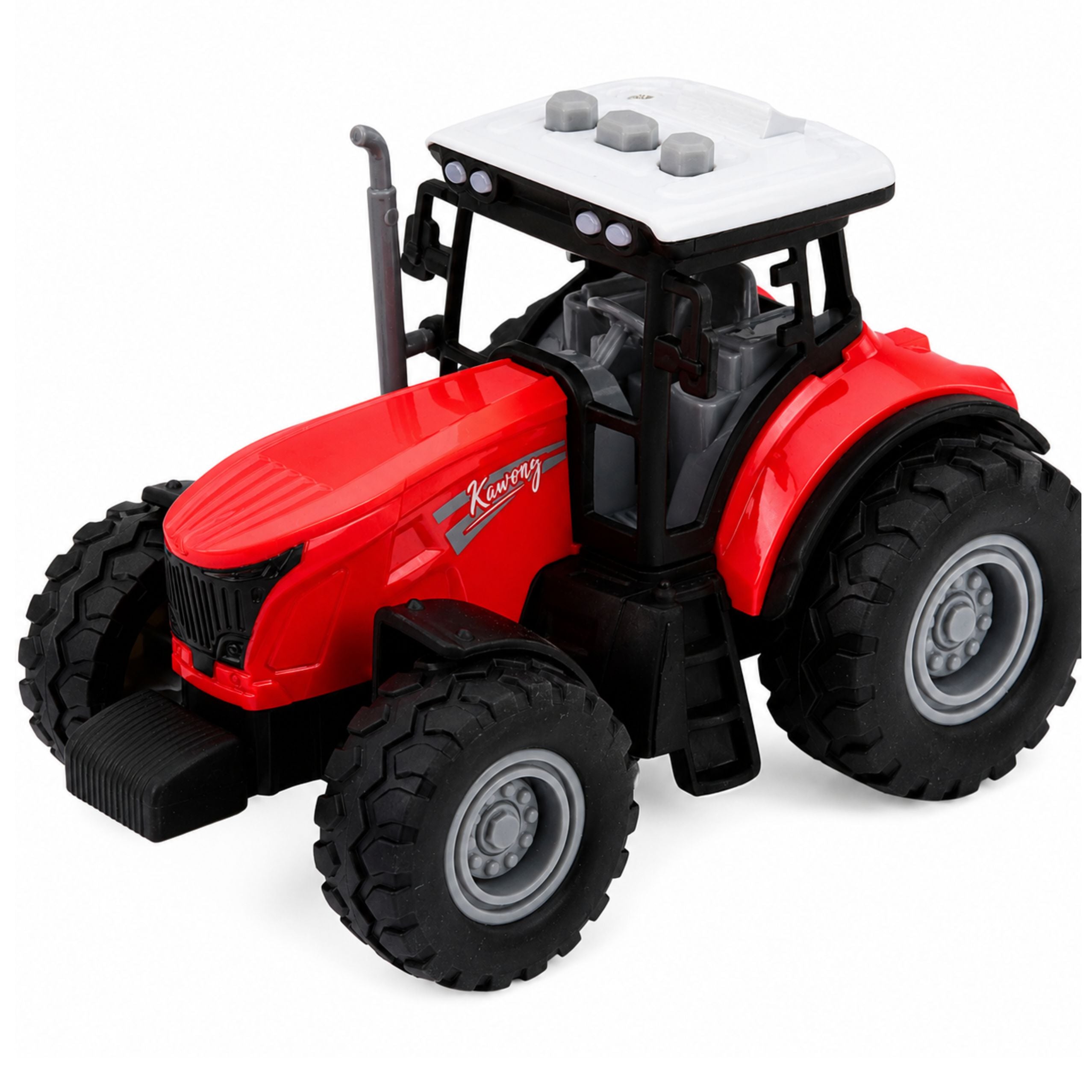 Tractor With Trailer For Transporting Horse Figurine Lights Sounds 3 Pcs.