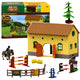 Set Farm Horse Stables Horse Jumping Hills Figures Accessories 69 Pcs.