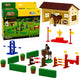 Set Farm Horse Stud Obstacle Course Stable Horses Figures 26 Pcs.