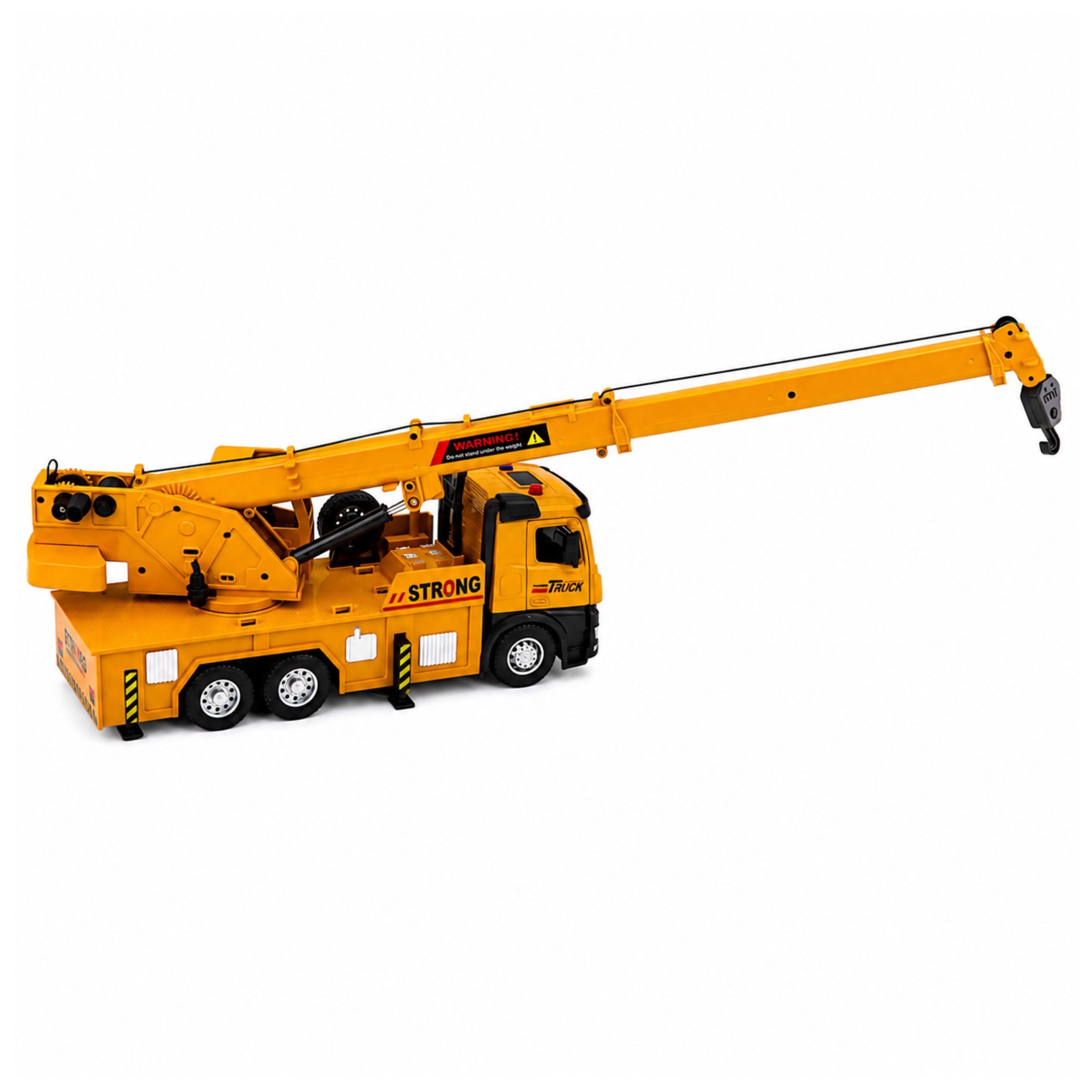 Truck With Crane Adjustable Metal Cab Lights Sounds Drive 1:12
