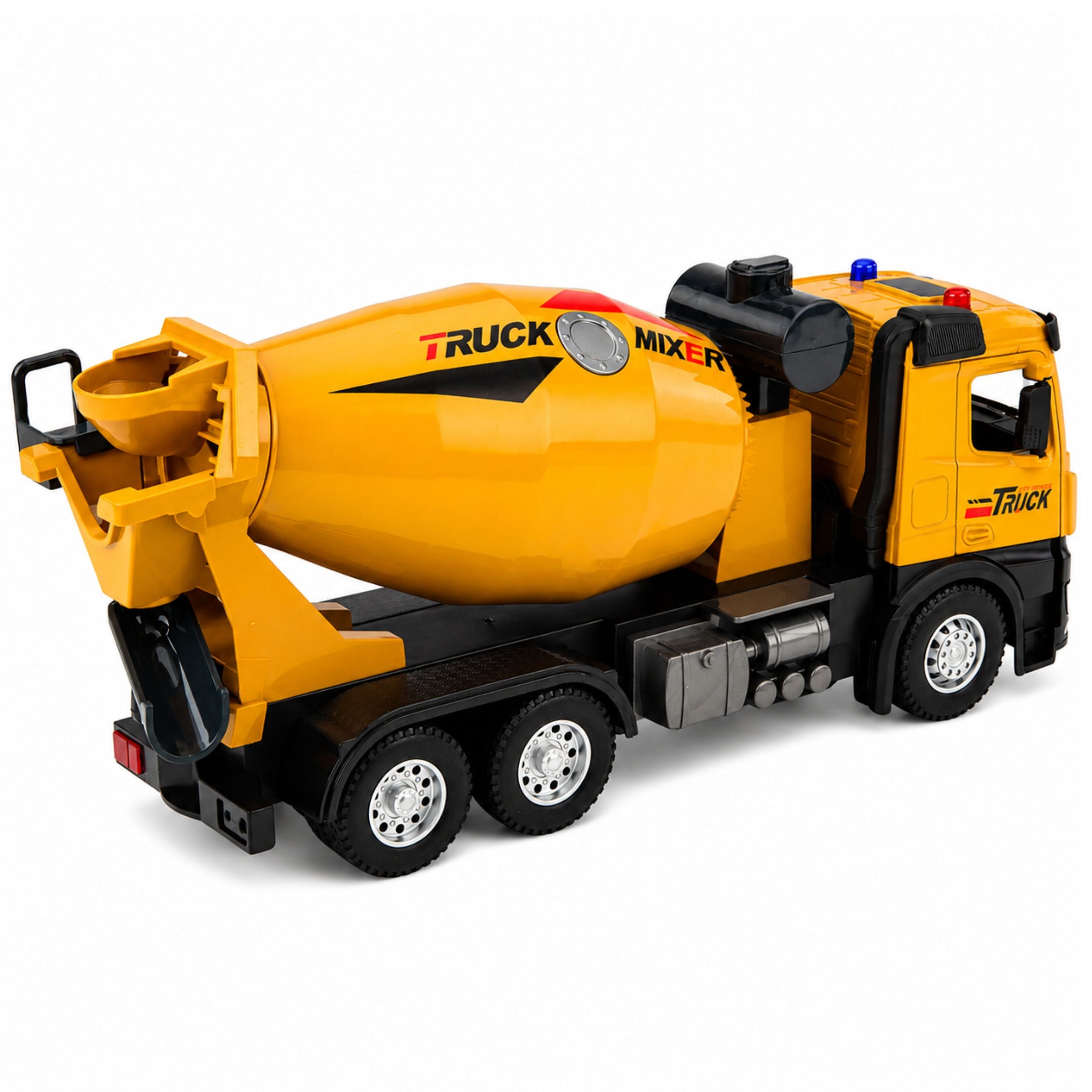 Construction Truck Concrete Mixer Metal Cabin Lights Sounds Drive 1:12