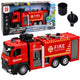 Fire Truck With Water Function Metal Cabin Lights Sounds 1:12
