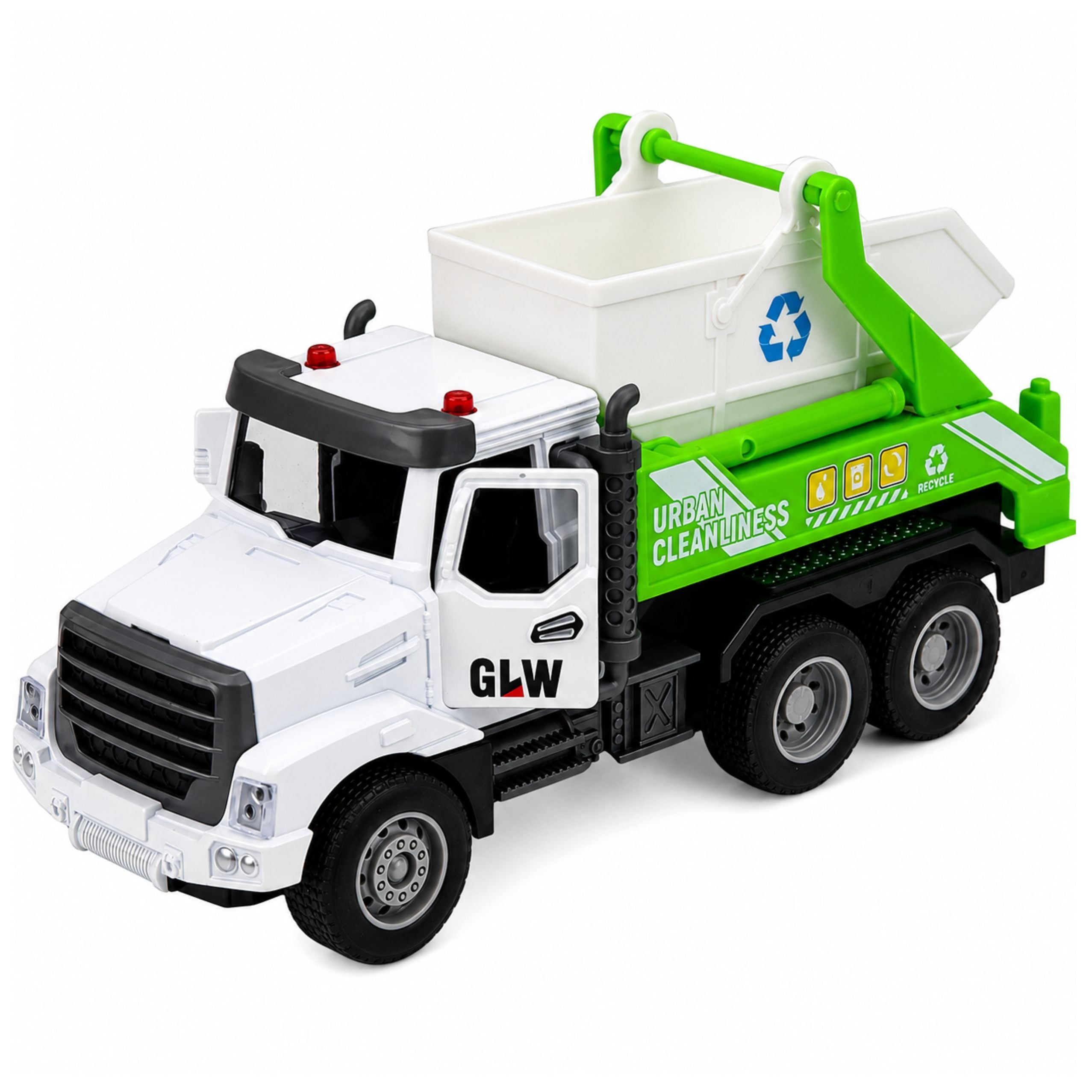 Municipal Vehicle Metal Cabin Drive Opening Doors Lights Sounds 1:46