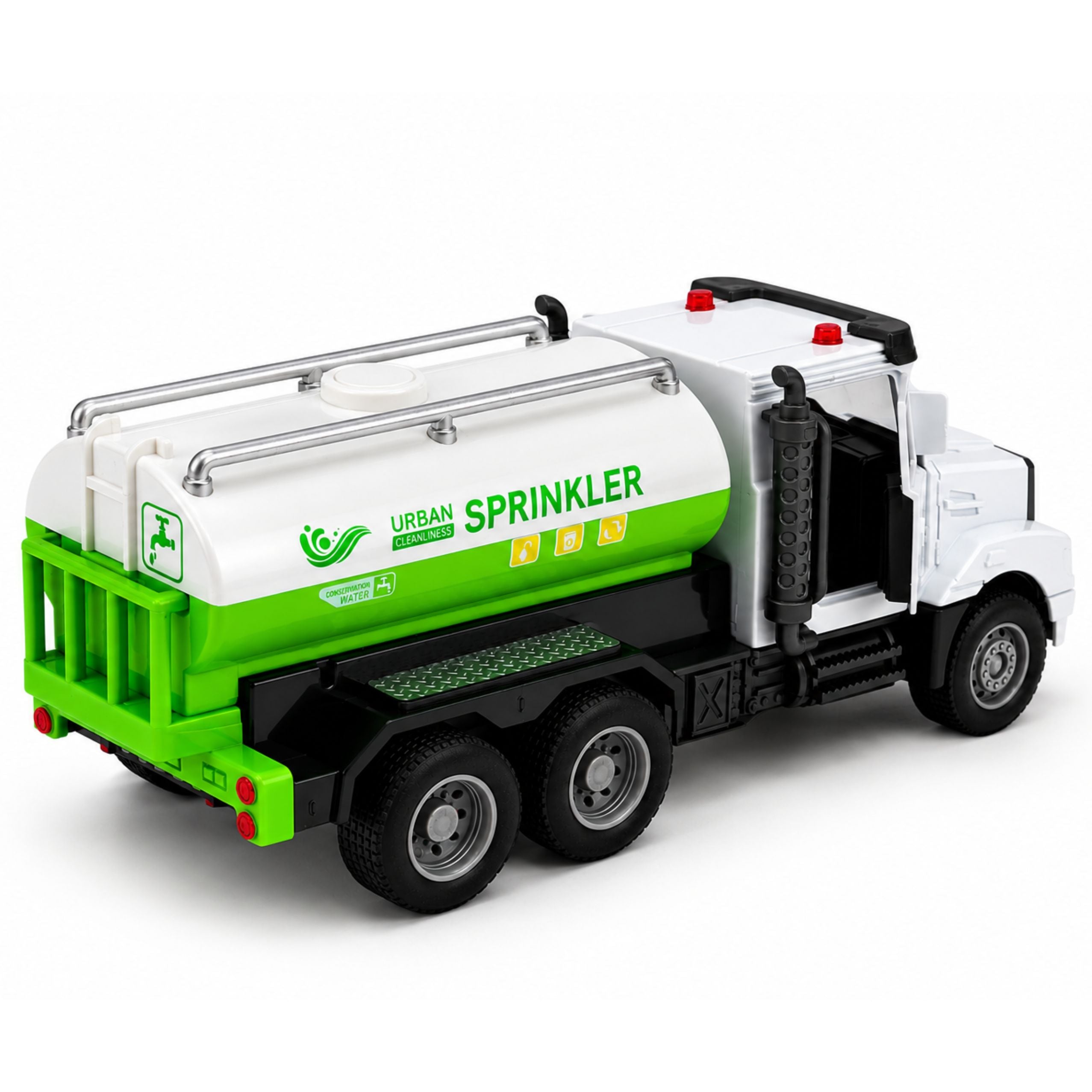 Municipal Vehicle Metal Cabin Drive Opening Doors Lights Sounds 1:46