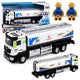 Metal Tank Truck Drive Lights Sounds Blue And White 1:40