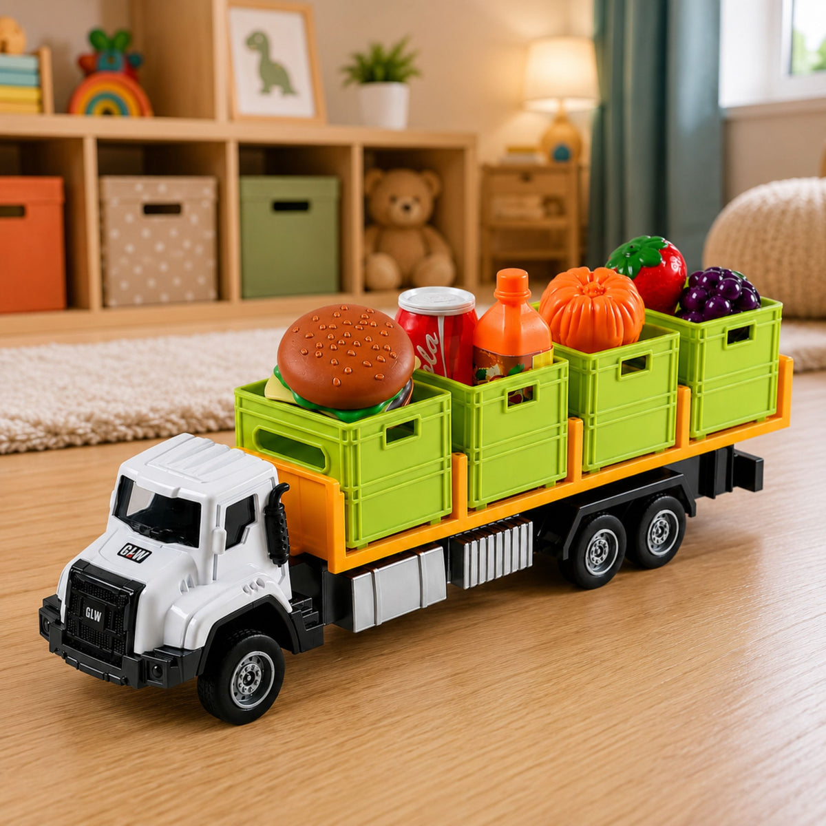 Green Food Transport Truck 1:55