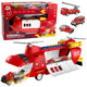 Large Foldable Firefighter Transport Plane With Vehicles Lights And Sounds