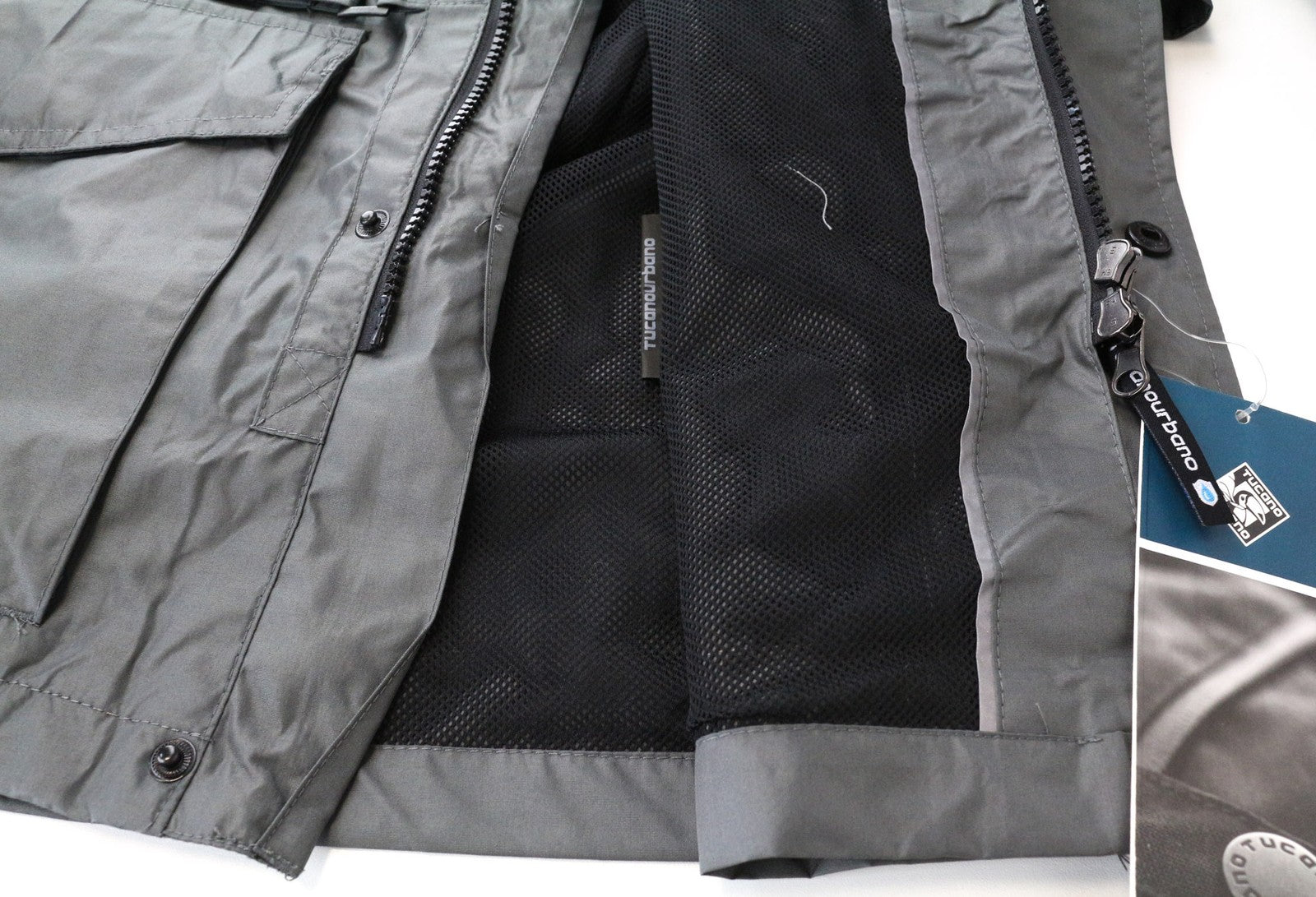 Jaqueta masculina Tucano Urbano New Tucanji cinza motowindbreaker respirável