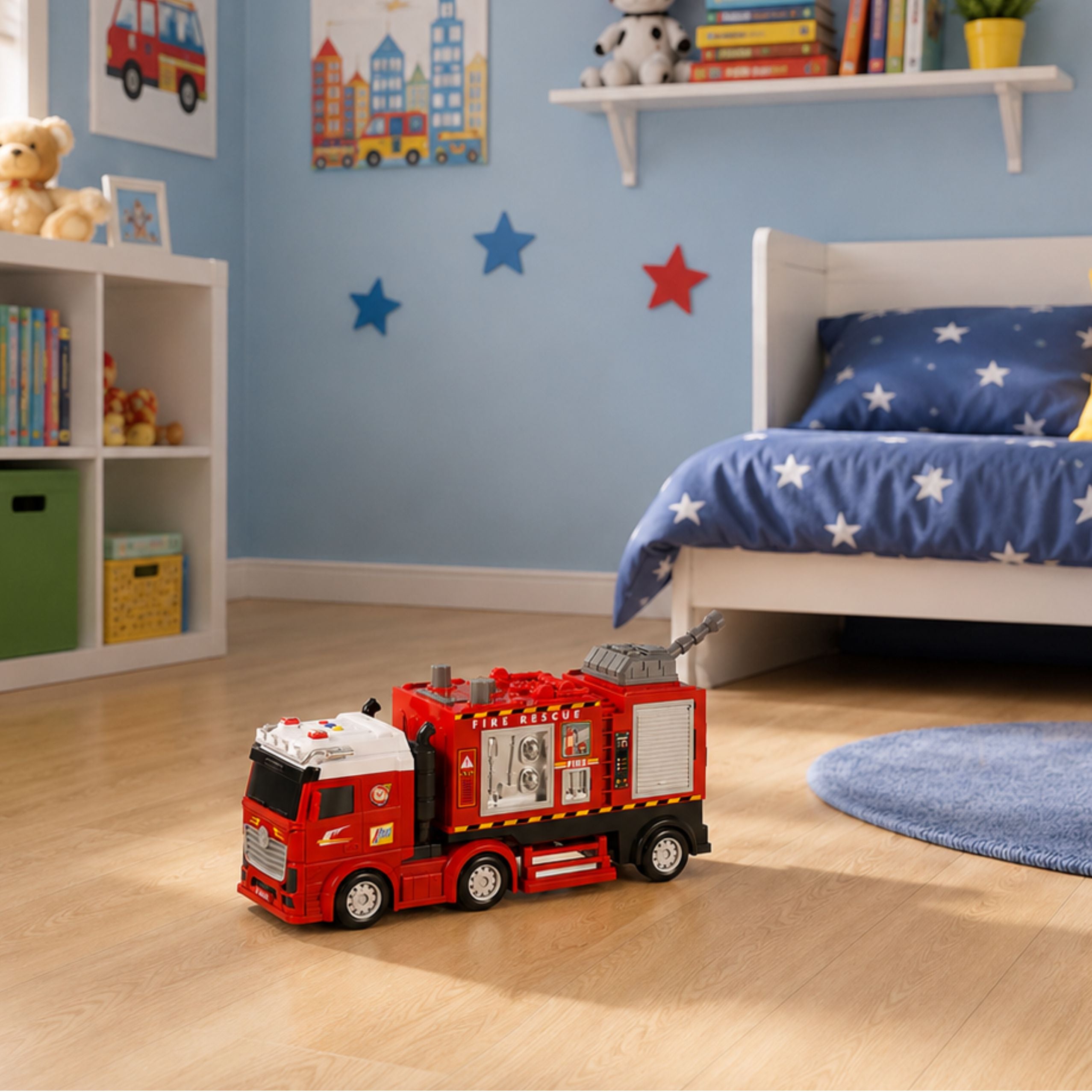 Fire Truck Fire Department With Water Cannon Drive Lights Sounds