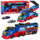 Locomotive Transporter With Cars Track Launcher Ramp Lights Sounds