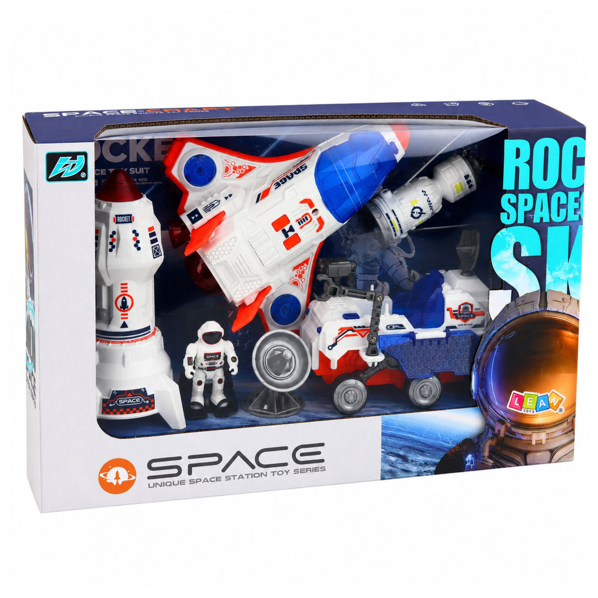 Space Shuttle Raket Research Vehicle Cosmonaut Satellite Set