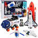 Space Set Rocket Shuttle Drone Astronaut Satellite Vehicle