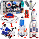 Large Space Set Ufo Rockets Rover Vehicles Ship Alien 8 Pcs.