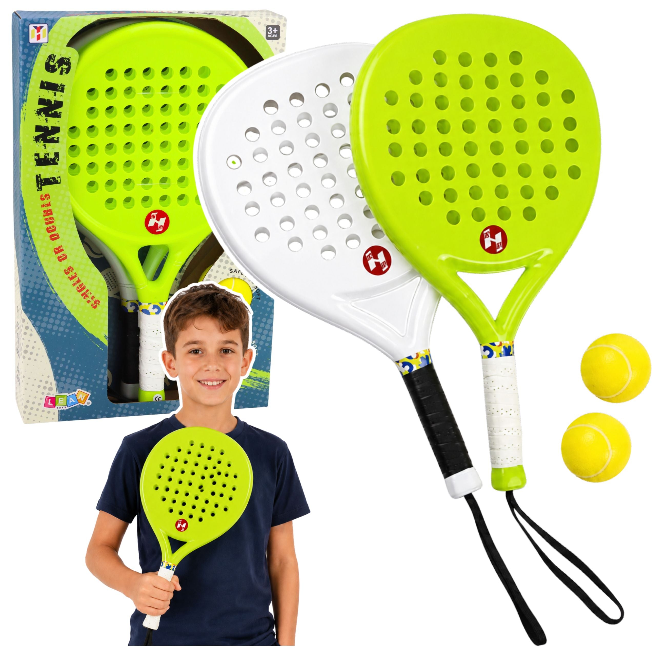 Beach And Garden Tennis Sports Set With Rackets And Foam Balls