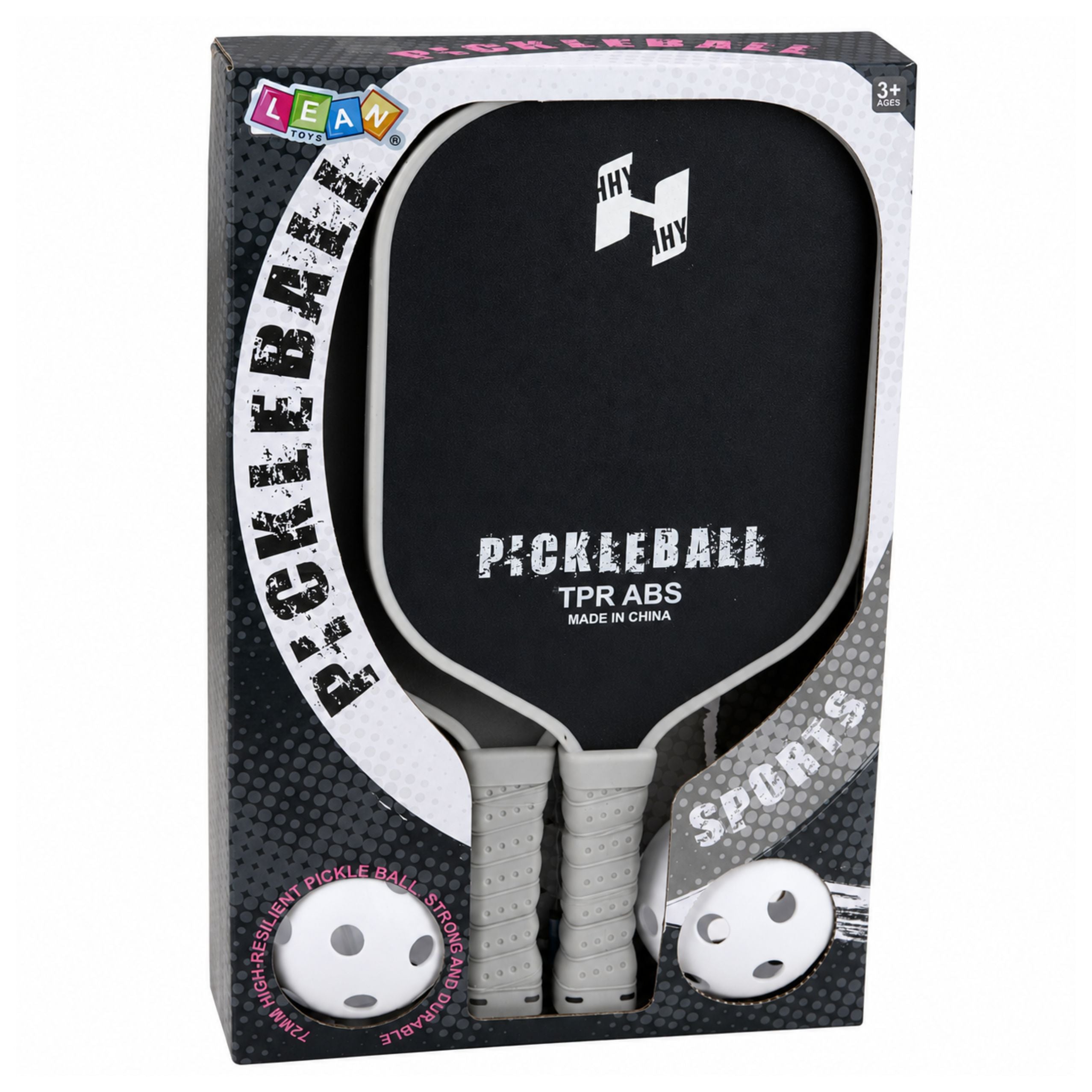 Pickleball Tennis Badminton Racket Set With 2 Balls Black And Gray