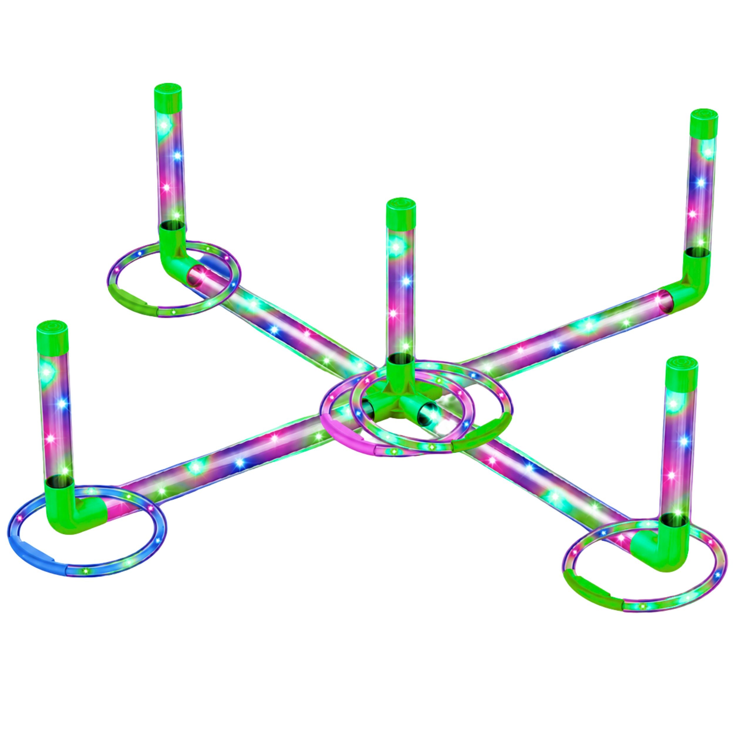 Ringo Throwing Skill Game For Kids Led Glowing Hoops Posts