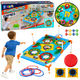 4-in-1 Target Throwing Skill Game With A Board Bags Hoops Frisbee