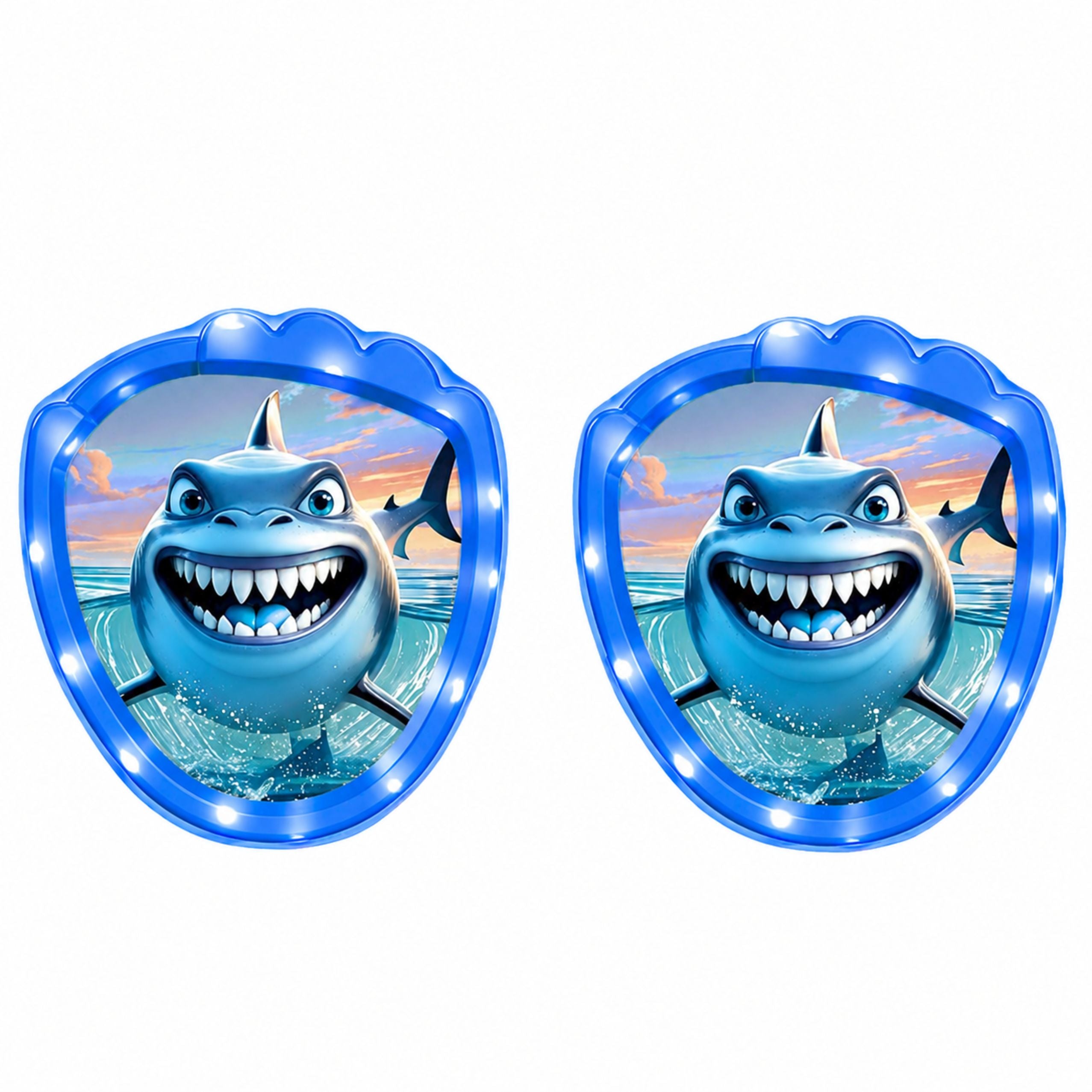 Arcade Game For Throwing Catching Paddle Glowing Balls Led Shark