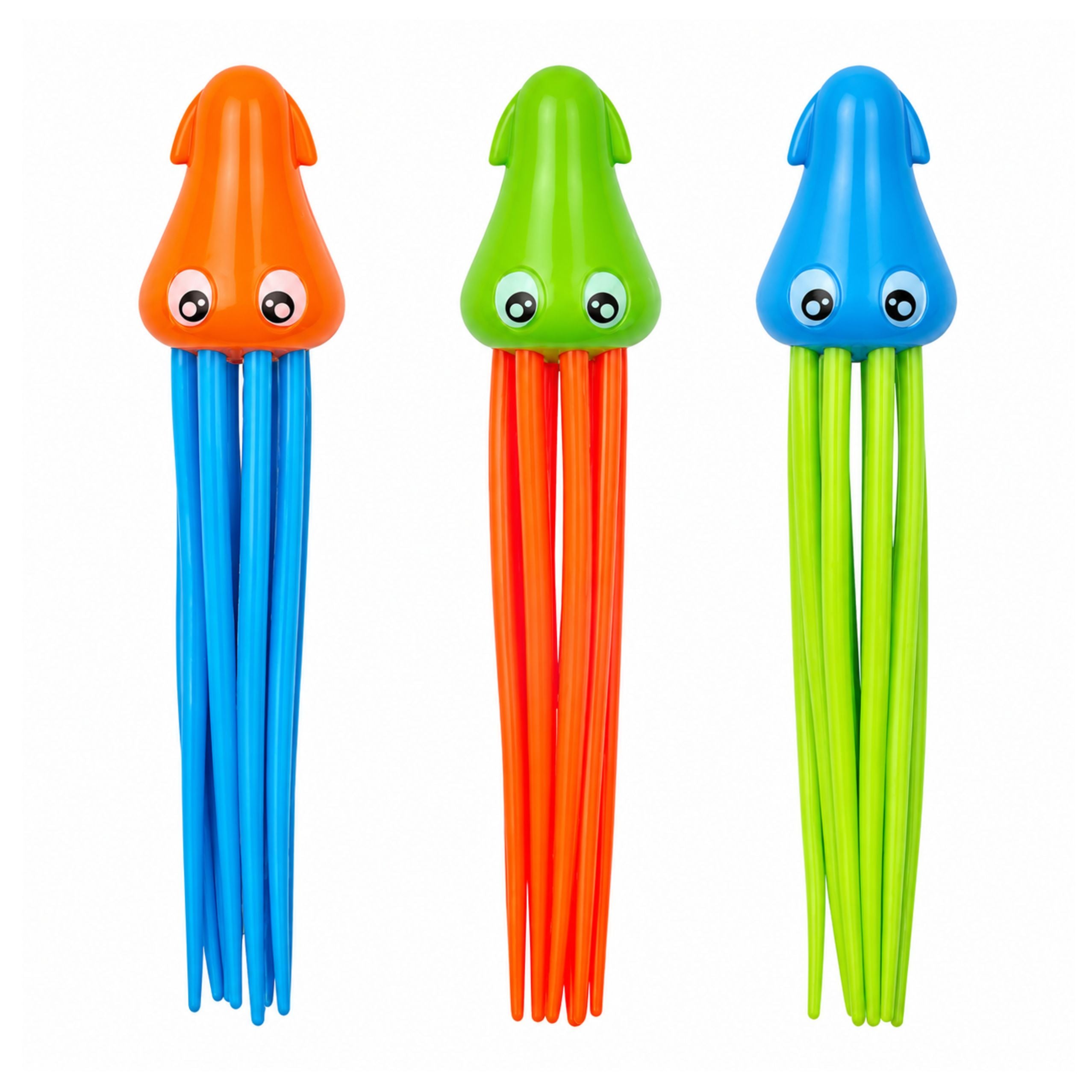 Squid Jellyfish Diving Toys For Children's Pool Bath 3pcs.