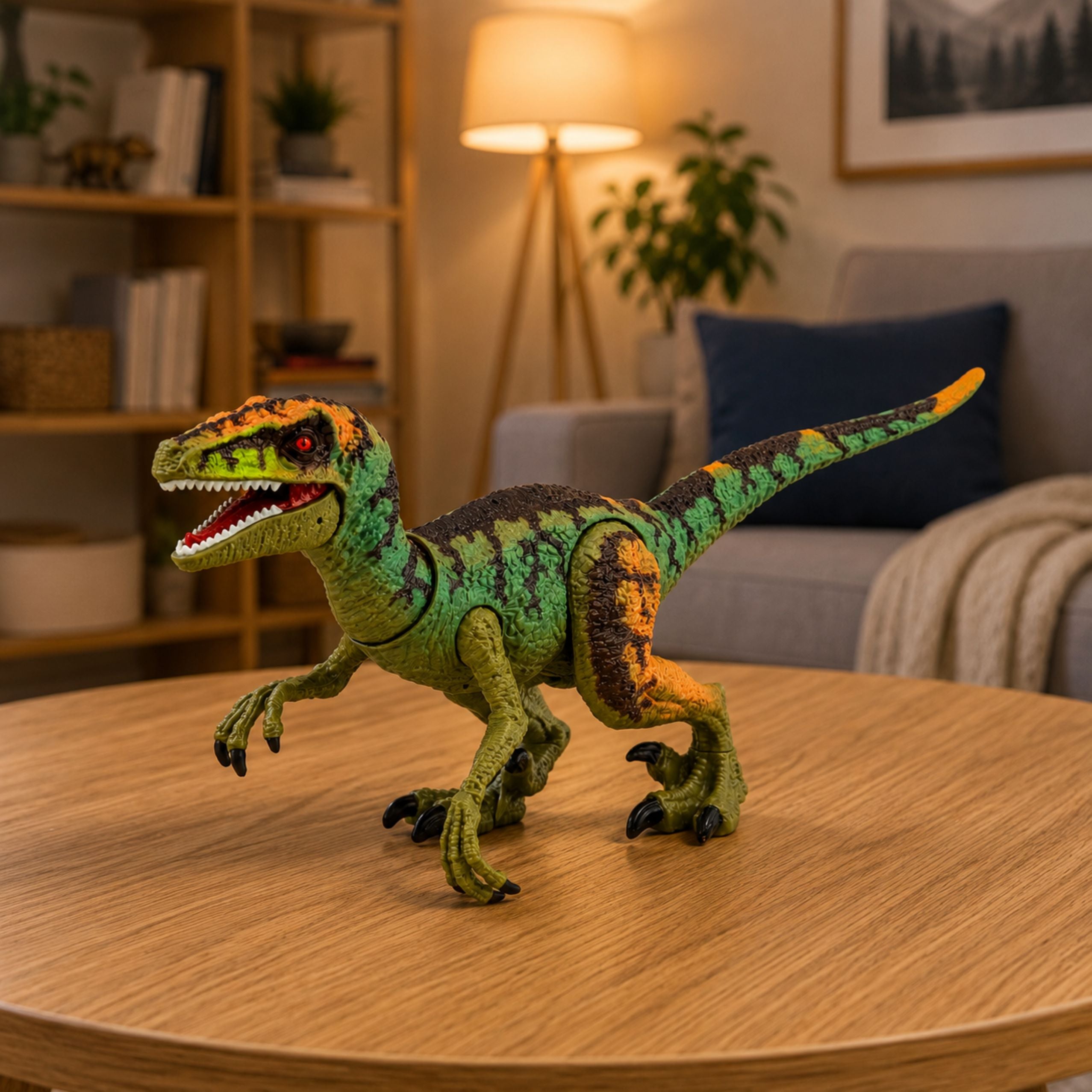 Velociraptor Dinosaur Figure Realistic Movable Limbs Sounds