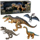 Set Of Dinosaurs Moving T-rex Spinosaurus Pteranodon Brachiosaurus Sounds