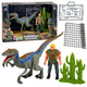 Dinosaur Hunter Set Figures Movable Limbs Mesh Weapon Accessories