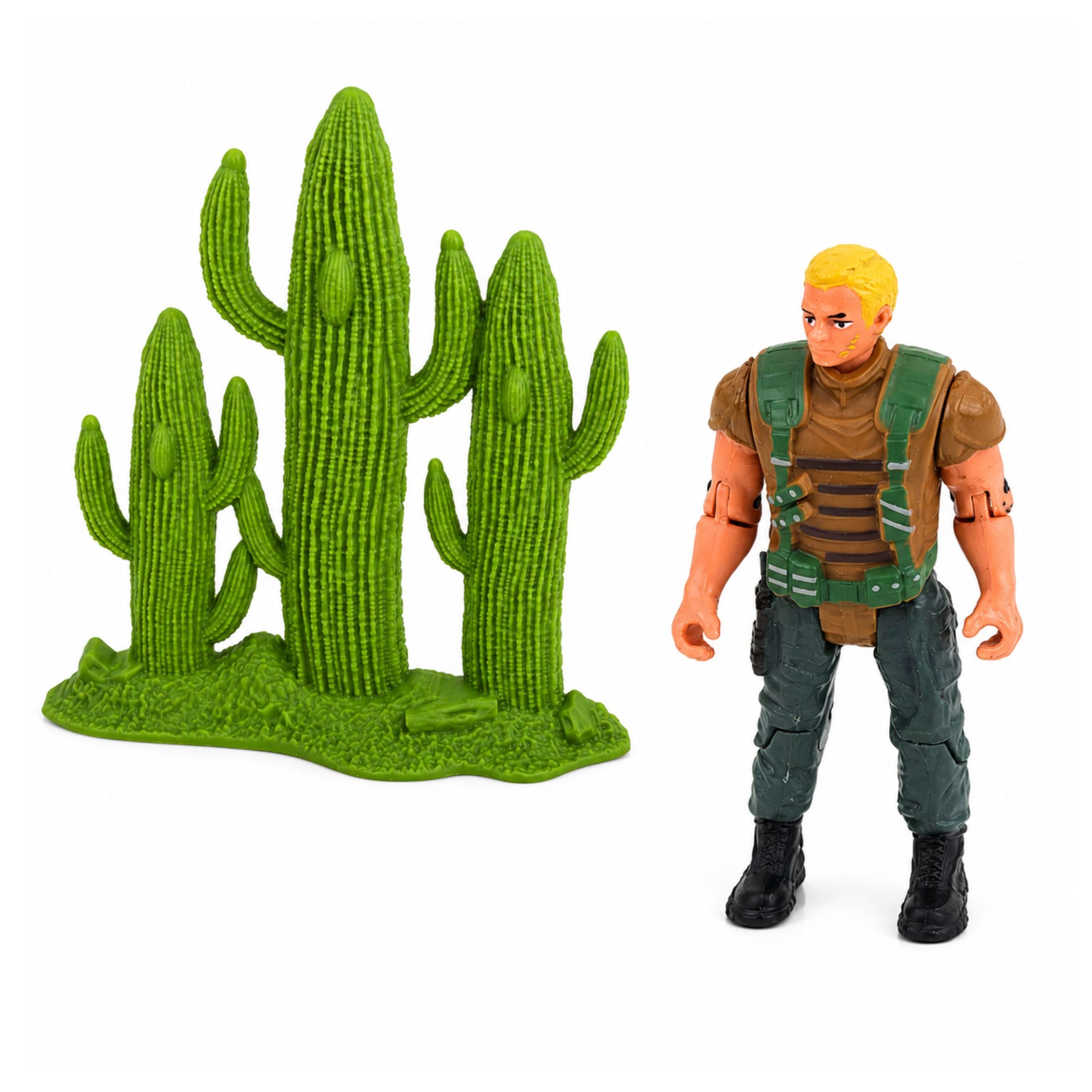 Dinosaur Hunter Set Figures Movable Limbs Mesh Weapon Accessories
