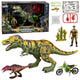 Set Dinosaur T-rex Movable Hunter Motor Figures Accessories Sounds
