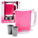 Children's Kettle With Cups Set Cooking Sounds Lights Pink