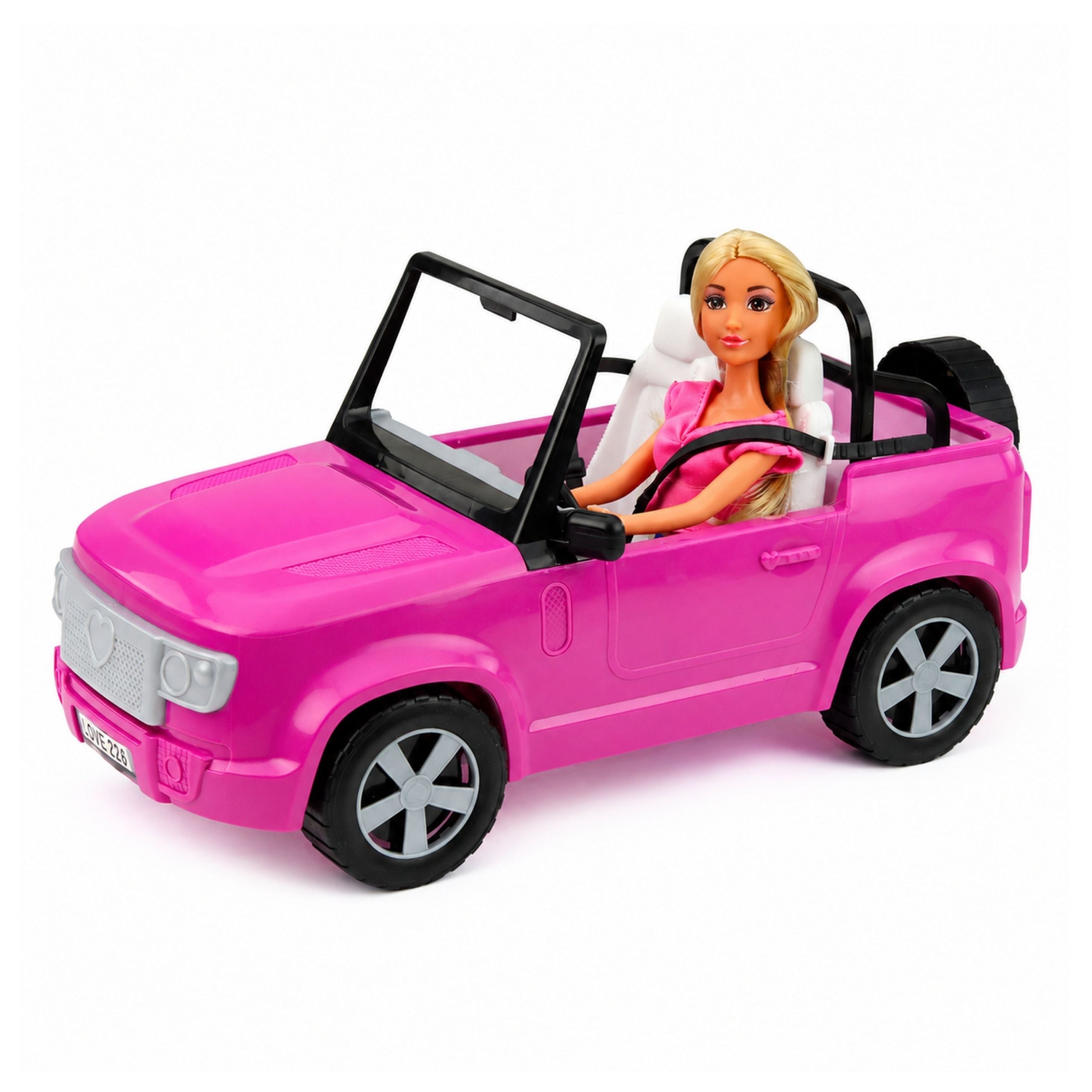 Anlily Doll In A Convertible Car Purple Phone Holder With Headphones