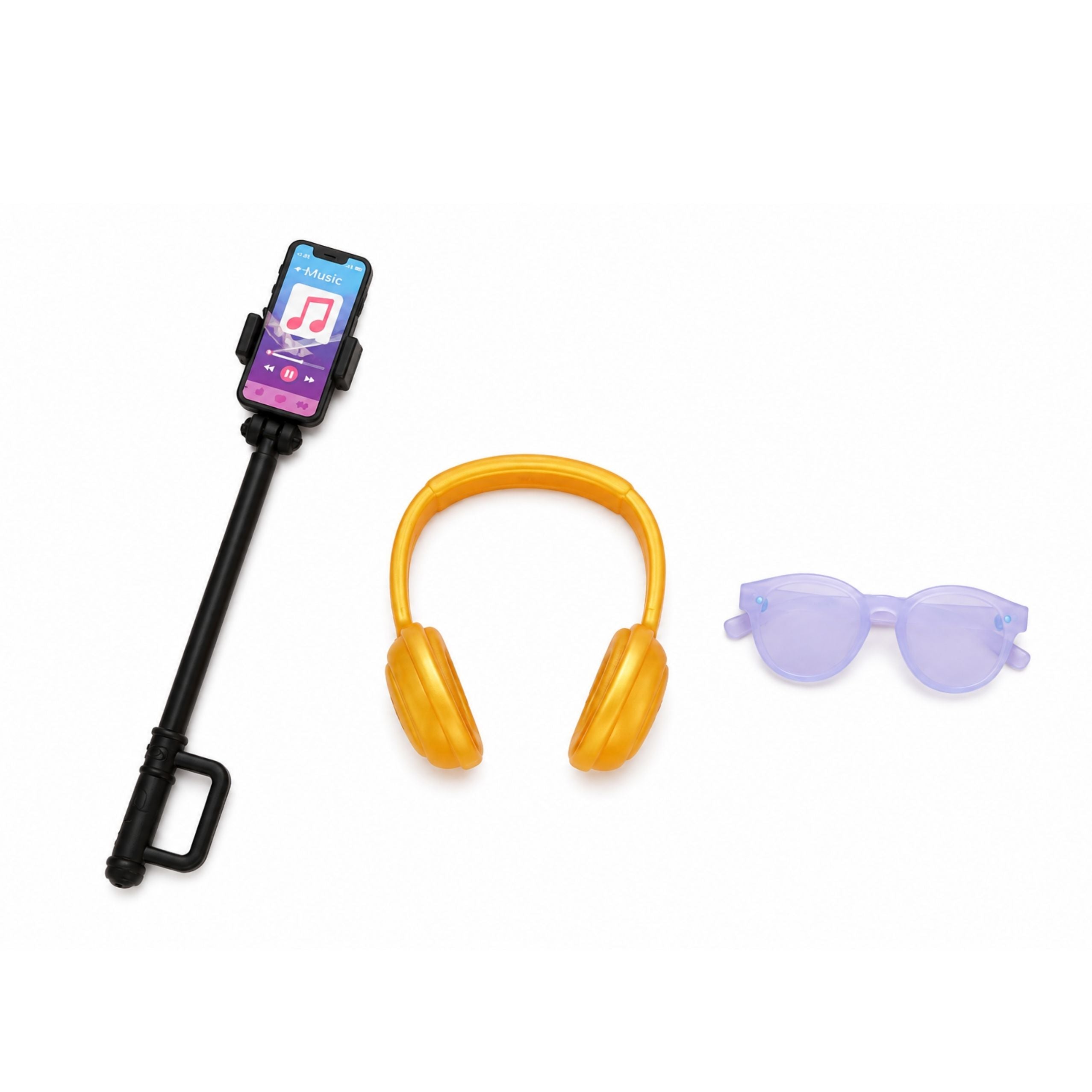 Anlily Doll In A Convertible Car Purple Phone Holder With Headphones