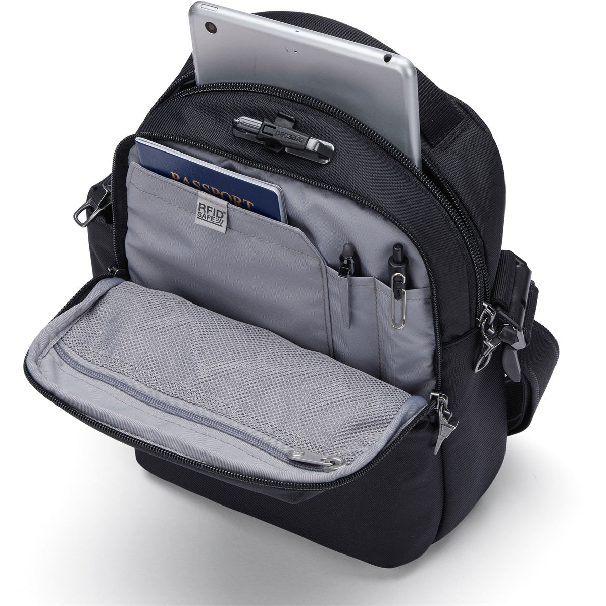 Pacsafe V Tour Crossbody Jet Black