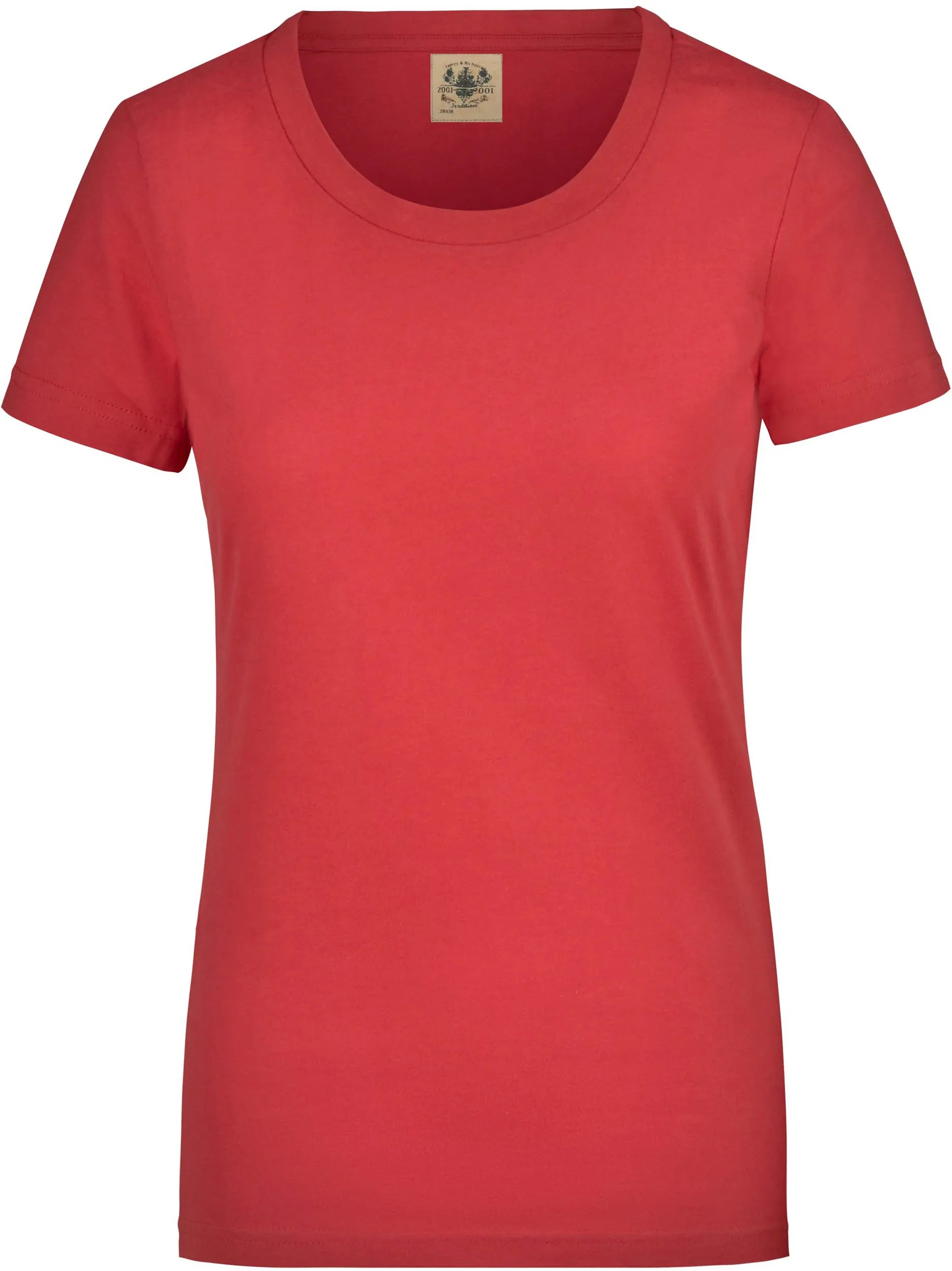 Dames T-shirt James & Nicholson Vintage Shirt Rood