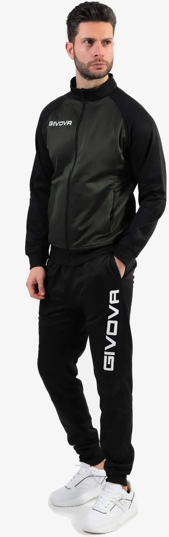 Sportovní set givova cuba army zeleno-černá zelená xs