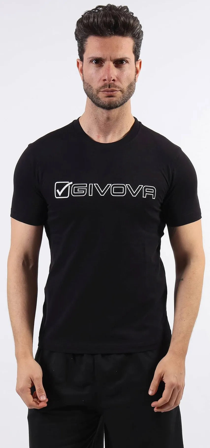 Cotton t-shirt givova mondo black - 4XL