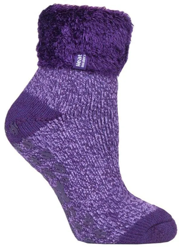 Meias femininas porta-calor lounge abs 37-42 roxo 37-42