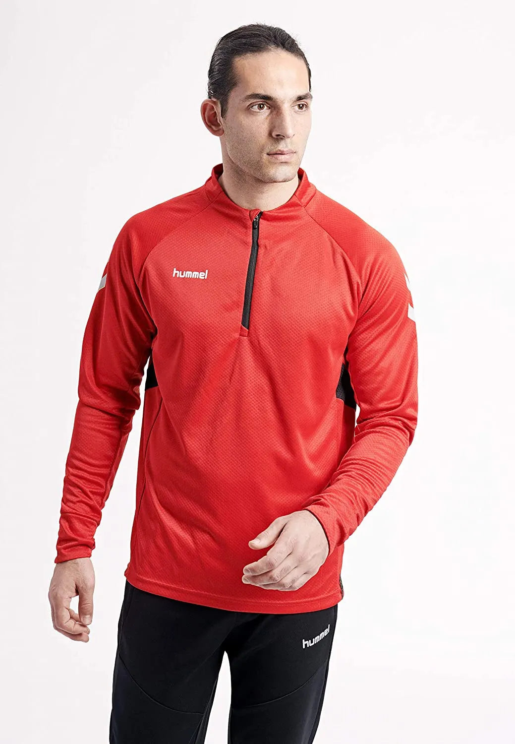 Moletom masculino hummel tech move meio zíper vermelho xl