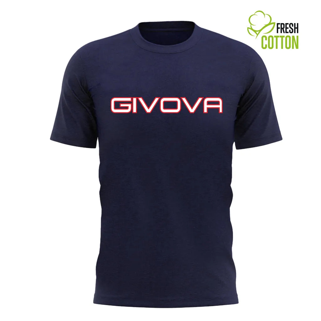 T-shirt in cotone givova spot blu navy s